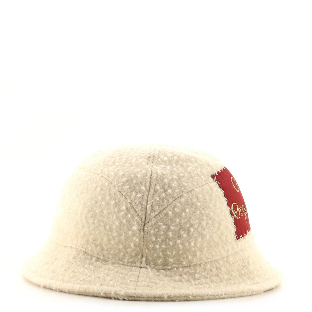 Embroidered Patch Bucket Hat Wool XXL