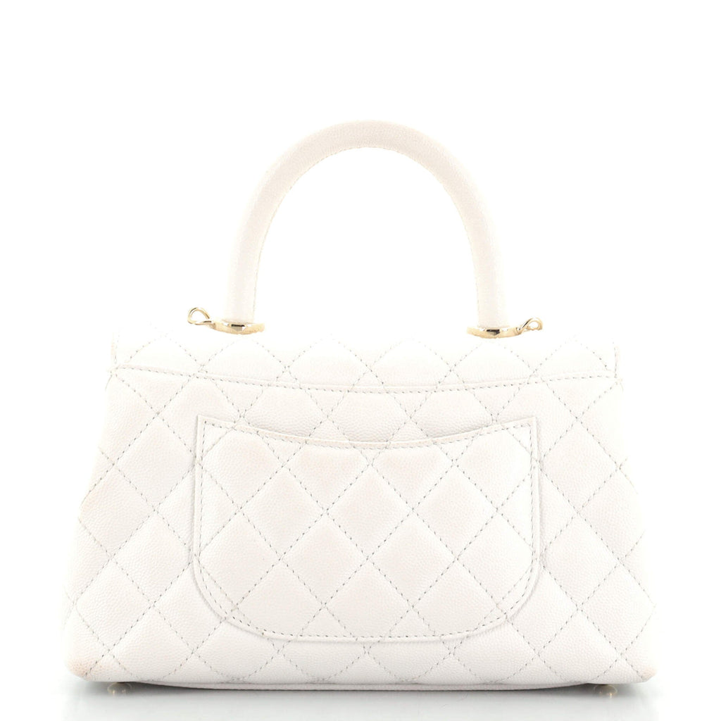 Coco Top Handle Bag Quilted Caviar Mini