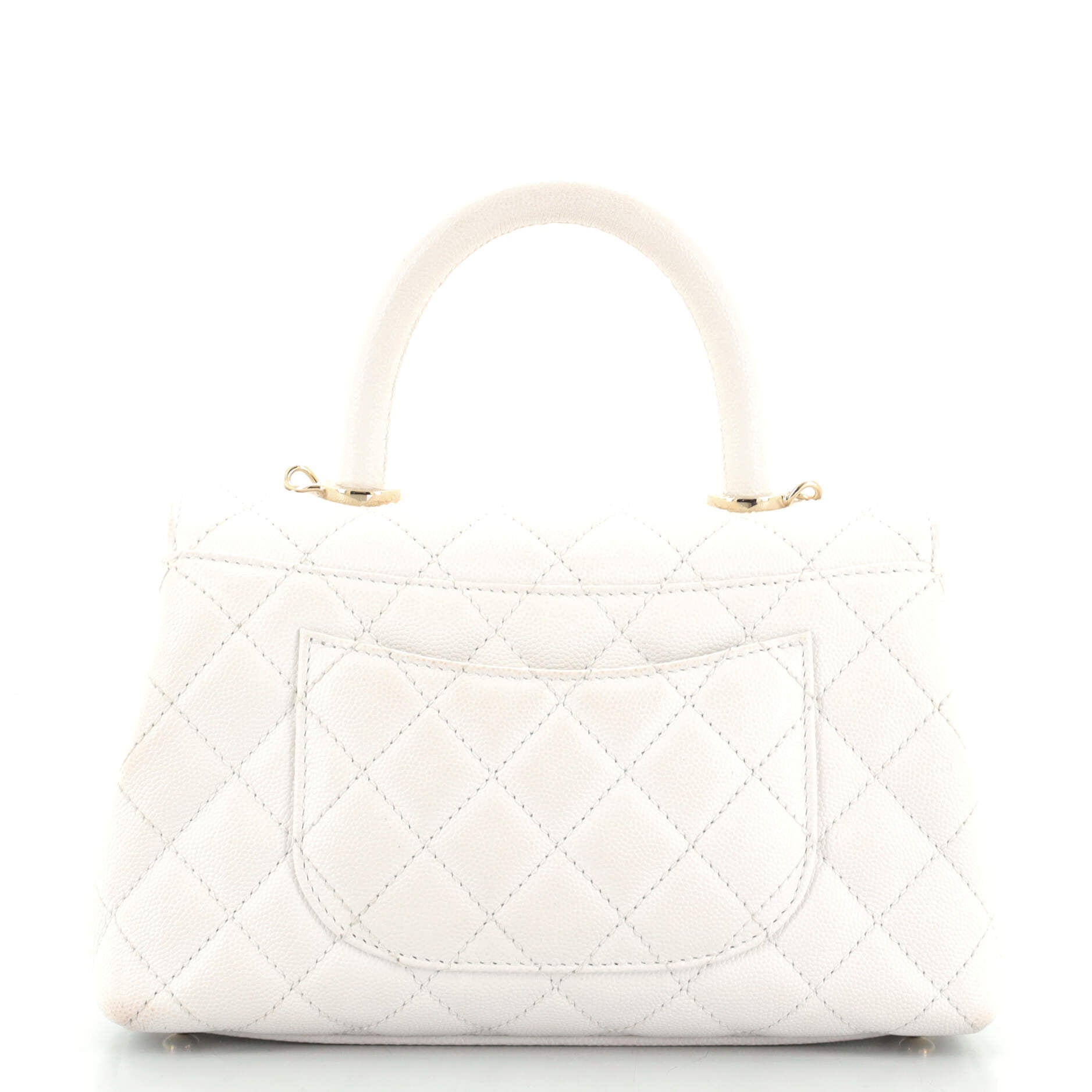 Coco Top Handle Bag Quilted Caviar Mini
