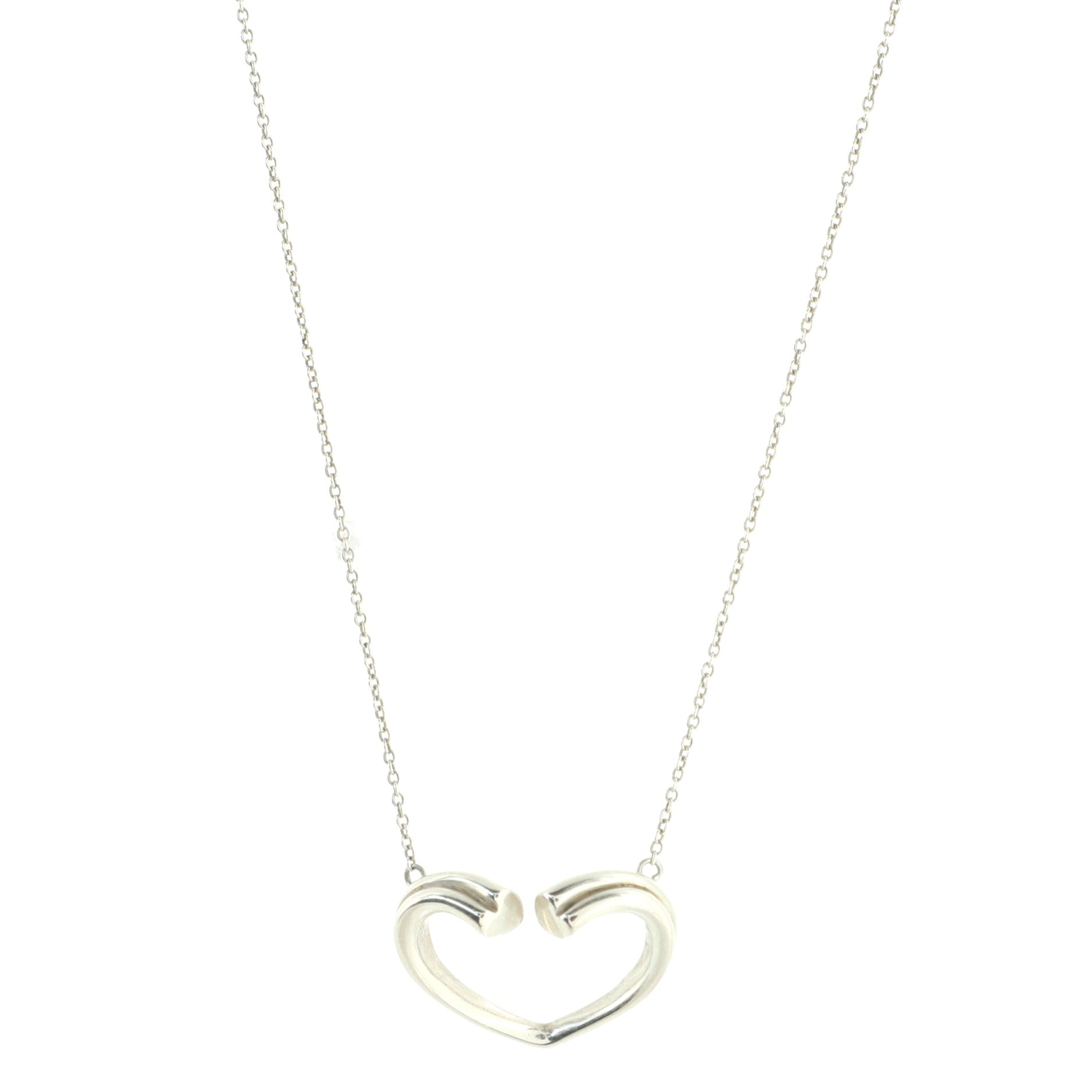 Paloma Picasso Tenderness Heart Pendant Necklace Sterling Silver