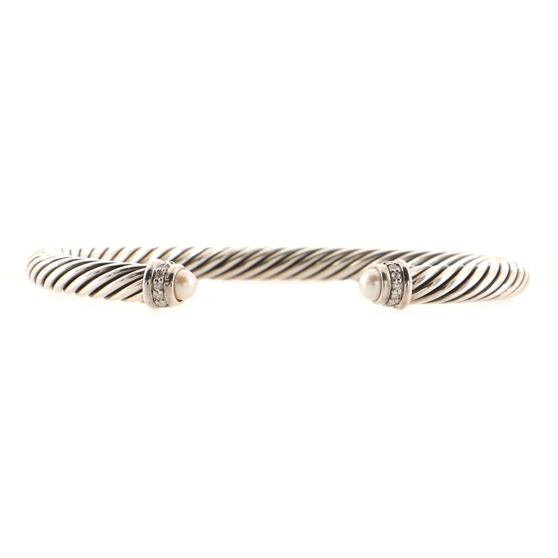 Cable Classic Bracelet Sterling Silver with Diamonds 5mm