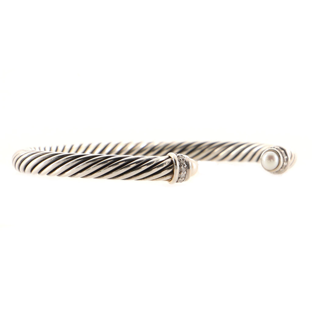 Cable Classic Bracelet Sterling Silver with Diamonds 5mm