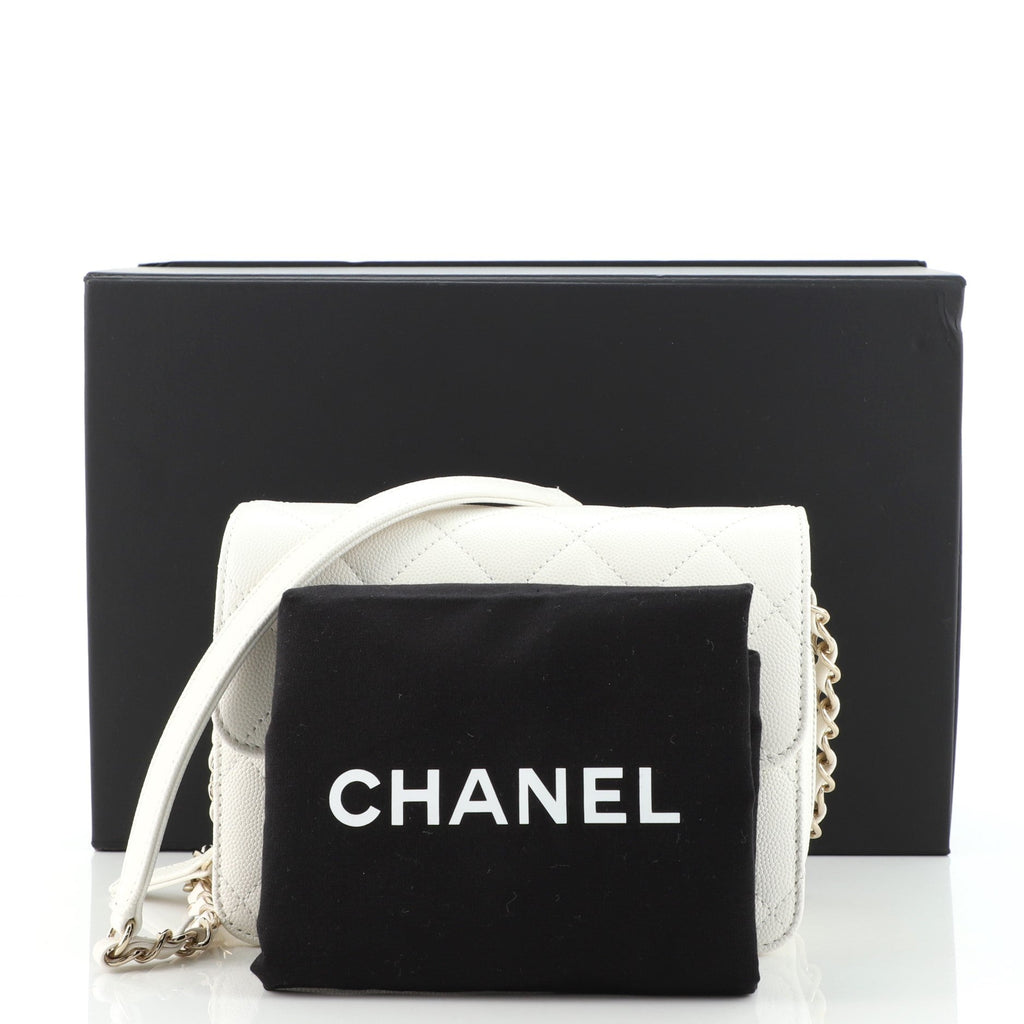 Like a Wallet Flap Bag Quilted Caviar Mini