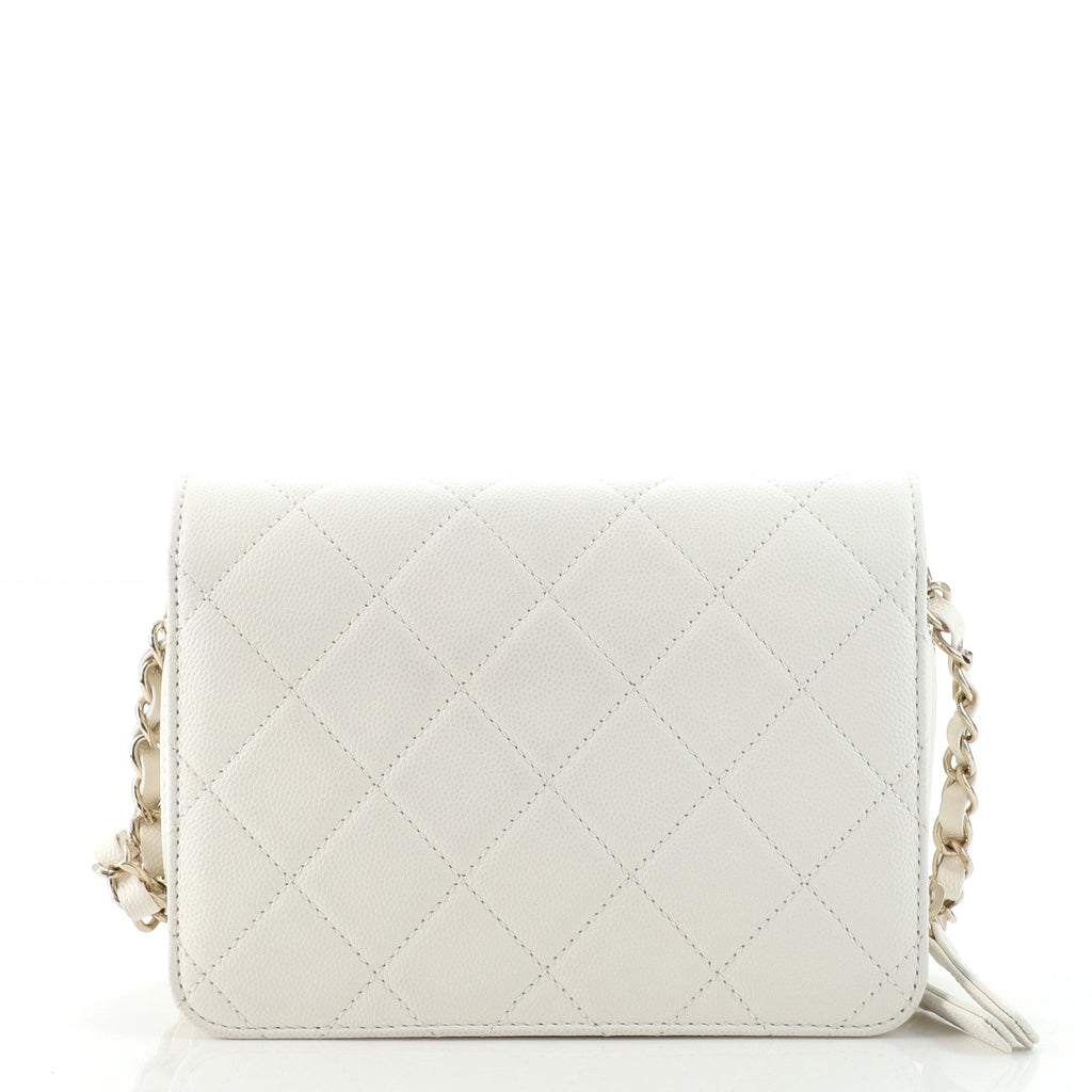 Like a Wallet Flap Bag Quilted Caviar Mini