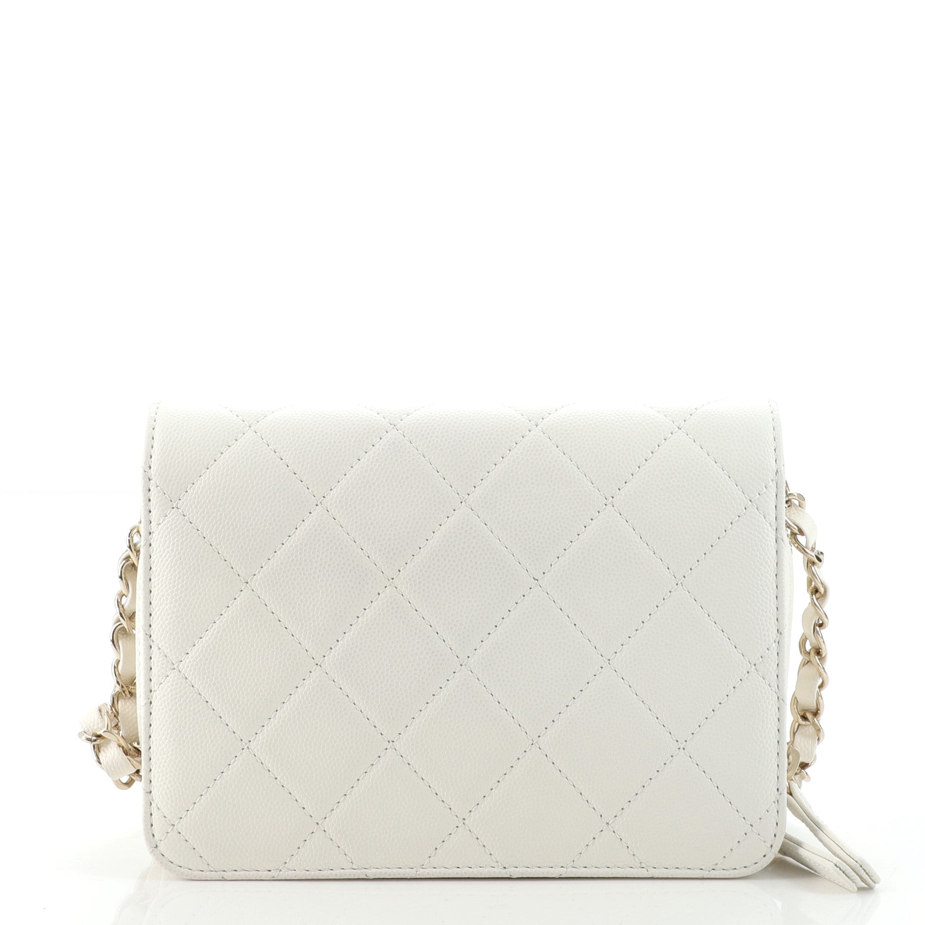 Like a Wallet Flap Bag Quilted Caviar Mini