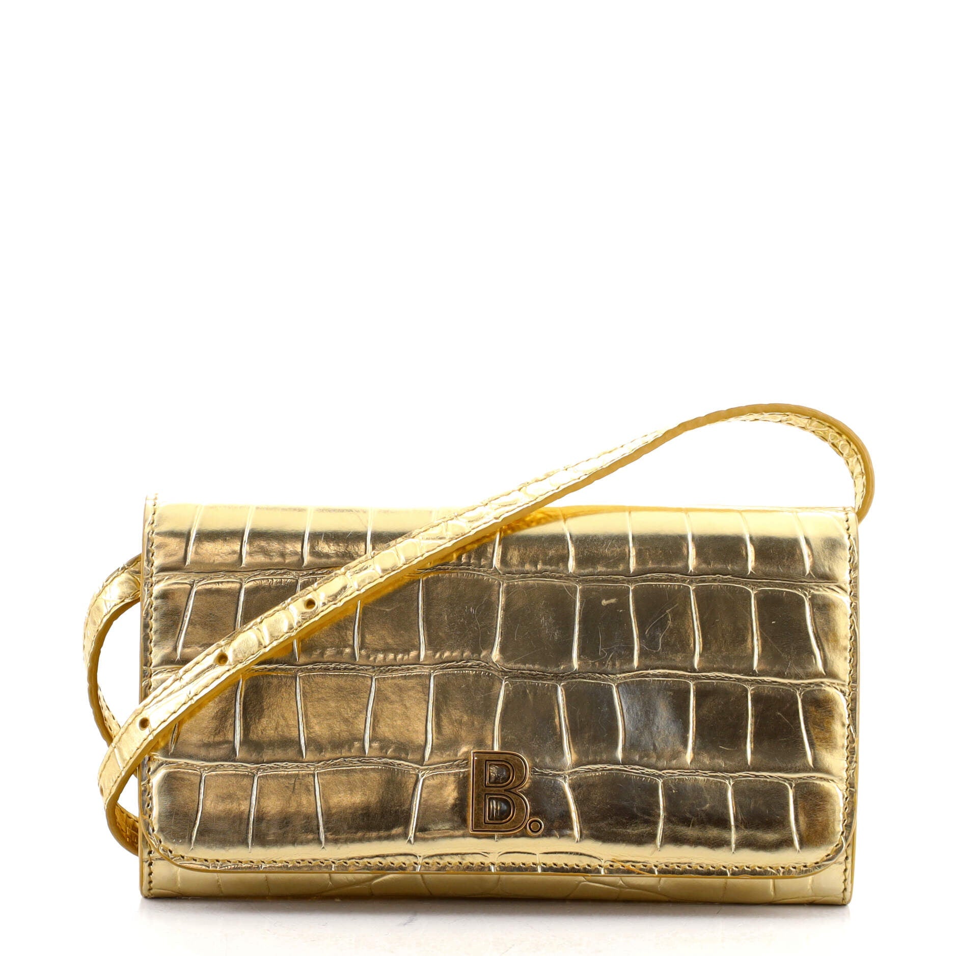 Touch B. Crossbody Bag Crocodile Embossed Leather Mini
