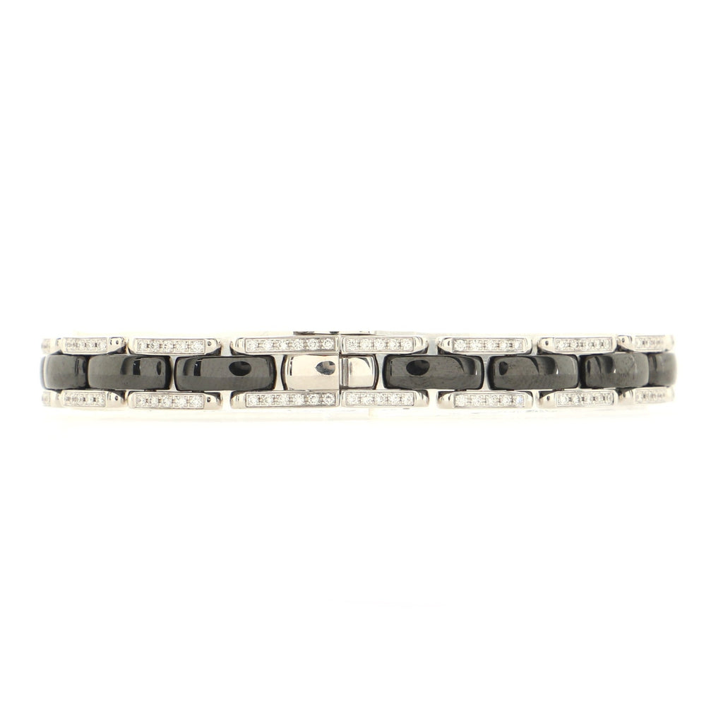Ultra Bracelet 18K White Gold with Diamonds and Ceramic