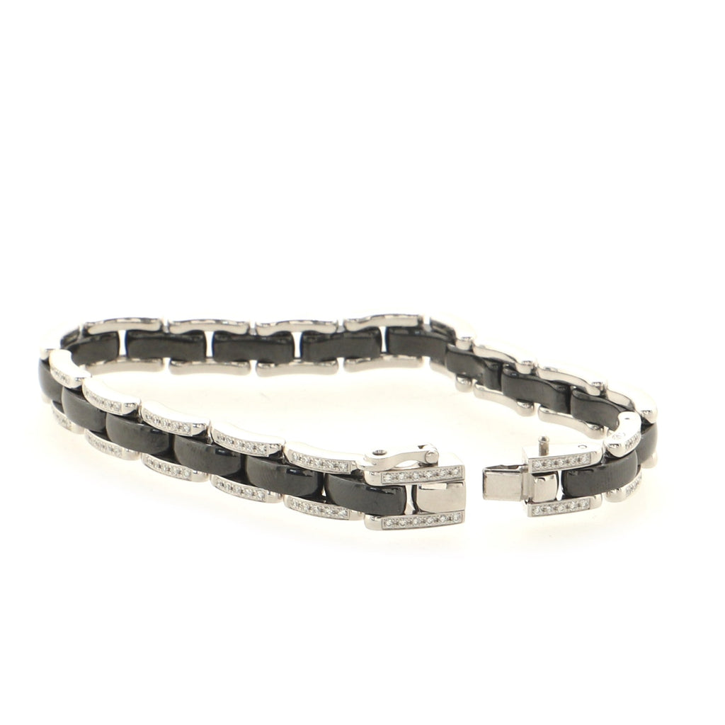 Ultra Bracelet 18K White Gold with Diamonds and Ceramic