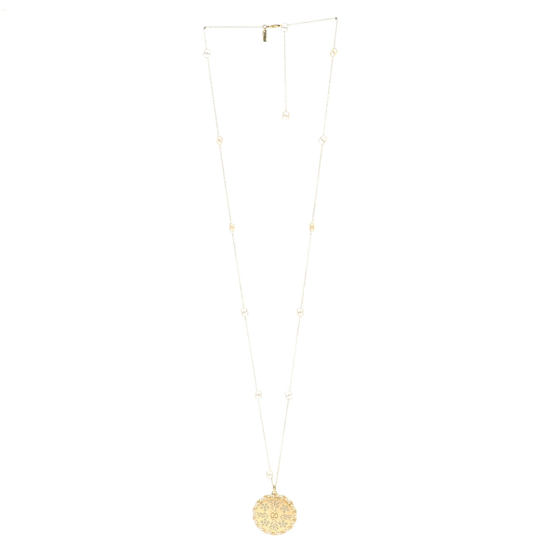 Icon Blooms Pendant Necklace 18K Yellow Gold with Enamel