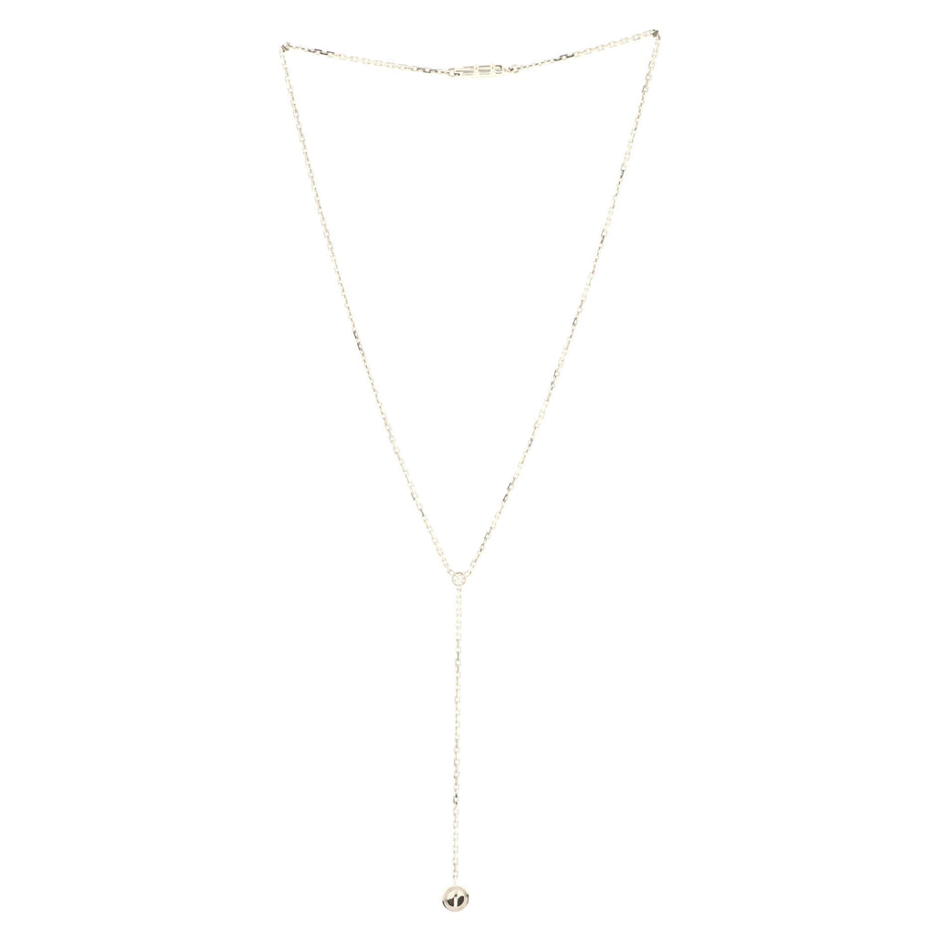 Love Drop Pendant Necklace 18K White Gold with Diamond