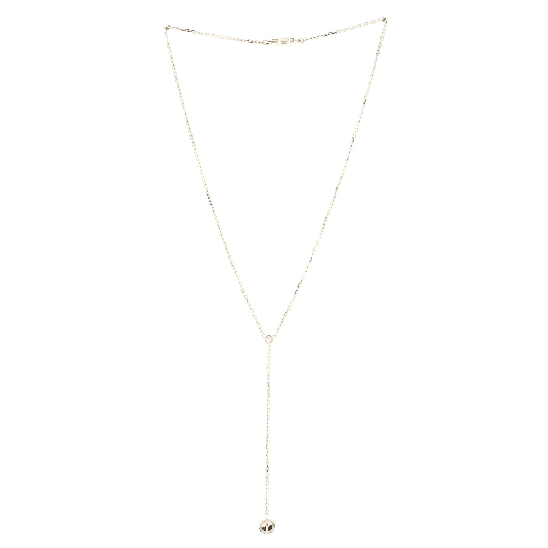 Love Drop Pendant Necklace 18K White Gold with Diamond
