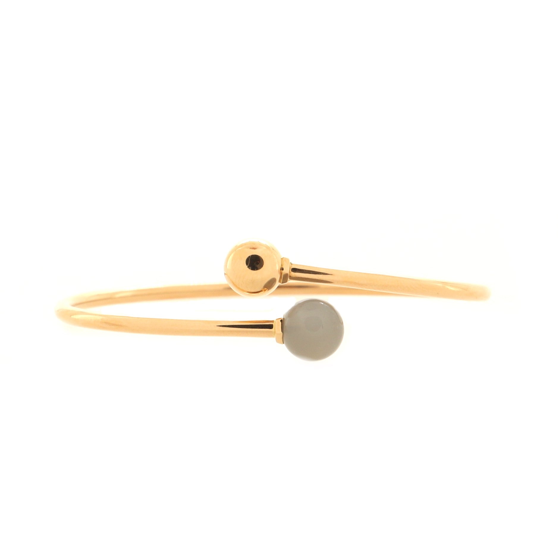 HardWear Ball Bypass Bracelet 18K Rose Gold and Gray Moonstone 8mm