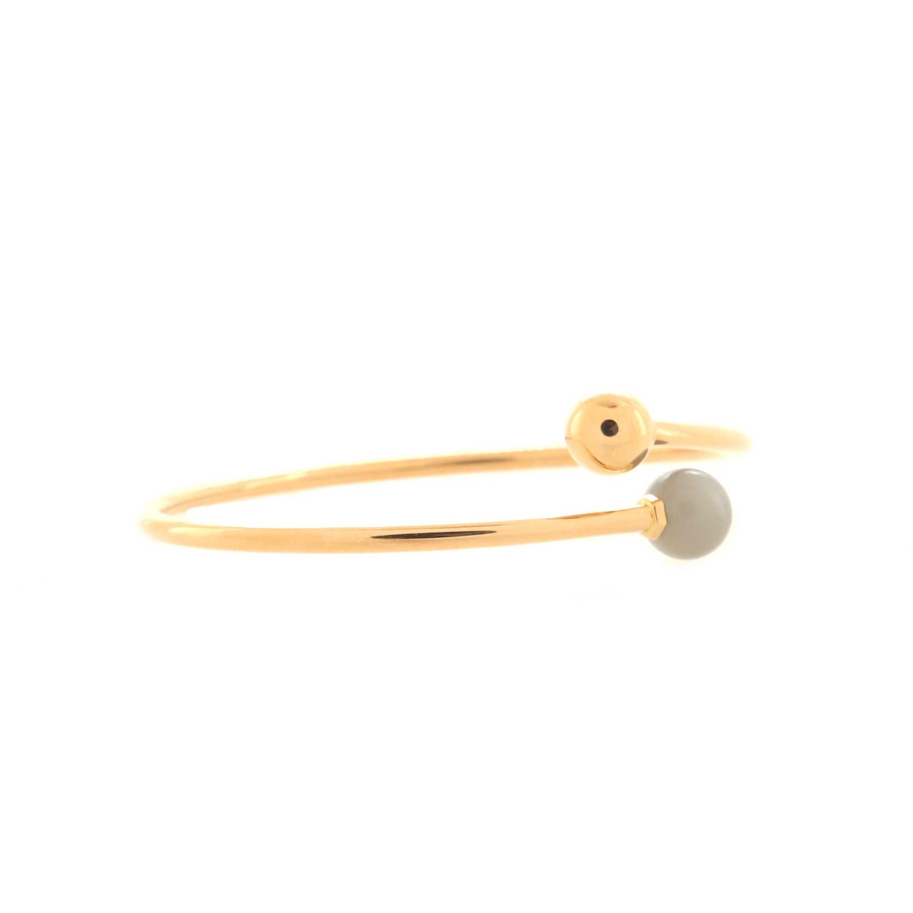 HardWear Ball Bypass Bracelet 18K Rose Gold and Gray Moonstone 8mm