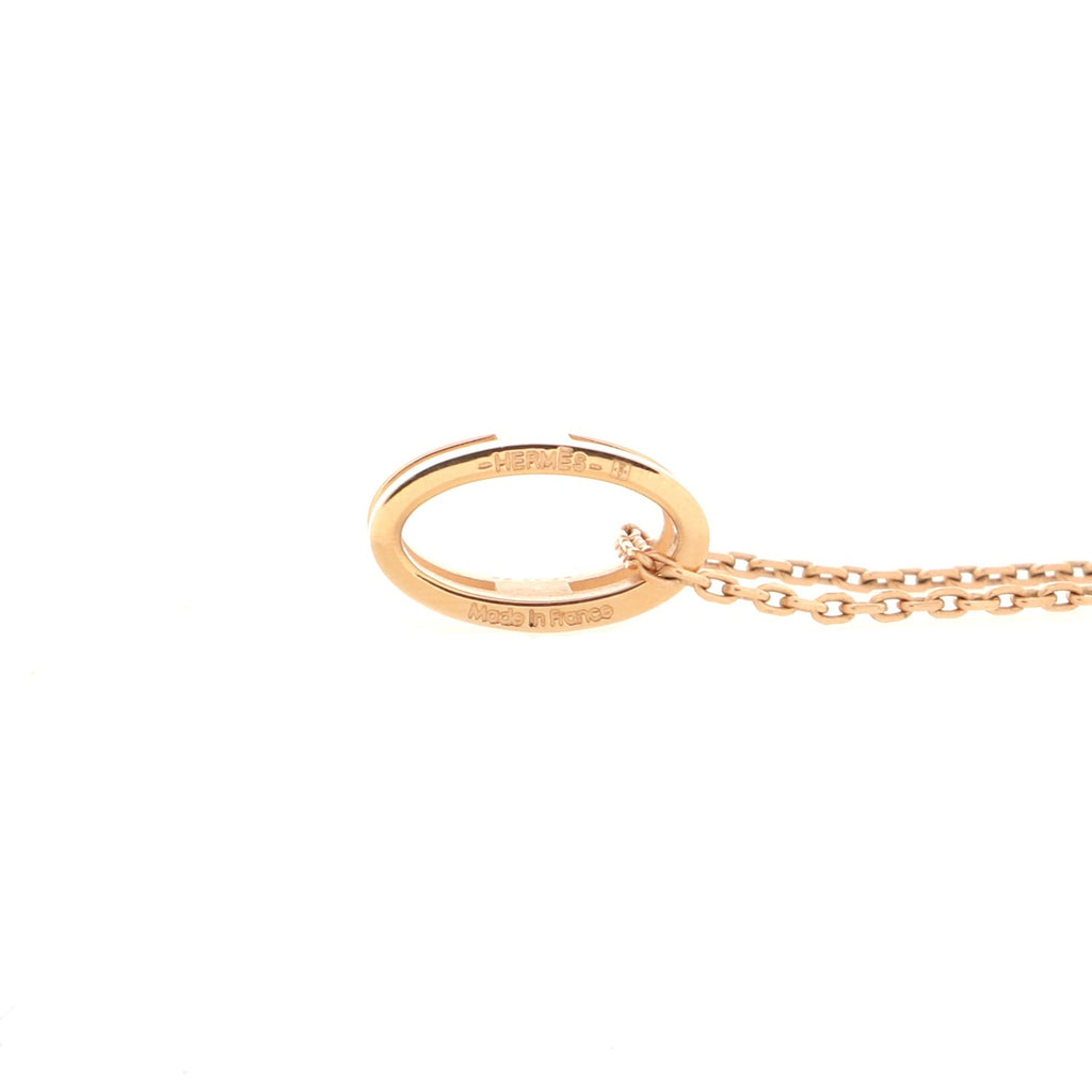 Pop H Pendant Chain Necklace Metal and Enamel Mini