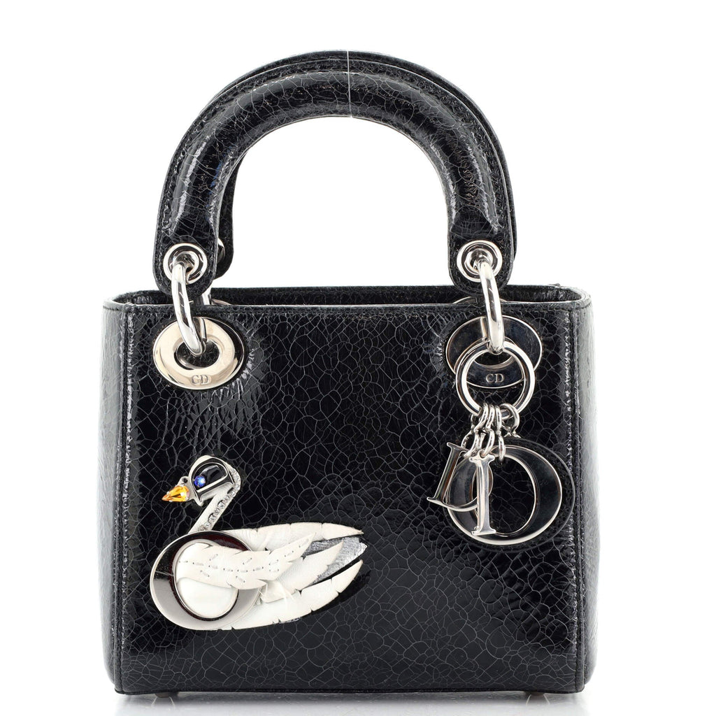 Lady Dior Bag Limited Edition Embellished Crackled Deerskin Mini