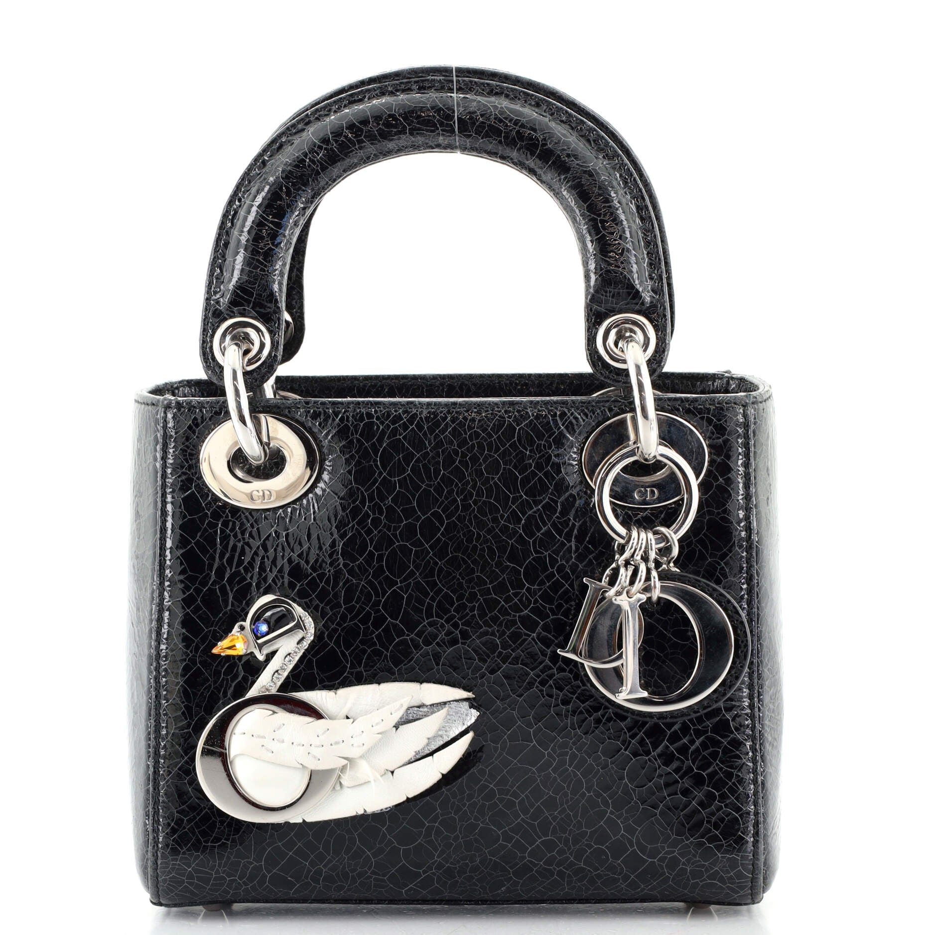 Lady Dior Bag Limited Edition Embellished Crackled Deerskin Mini