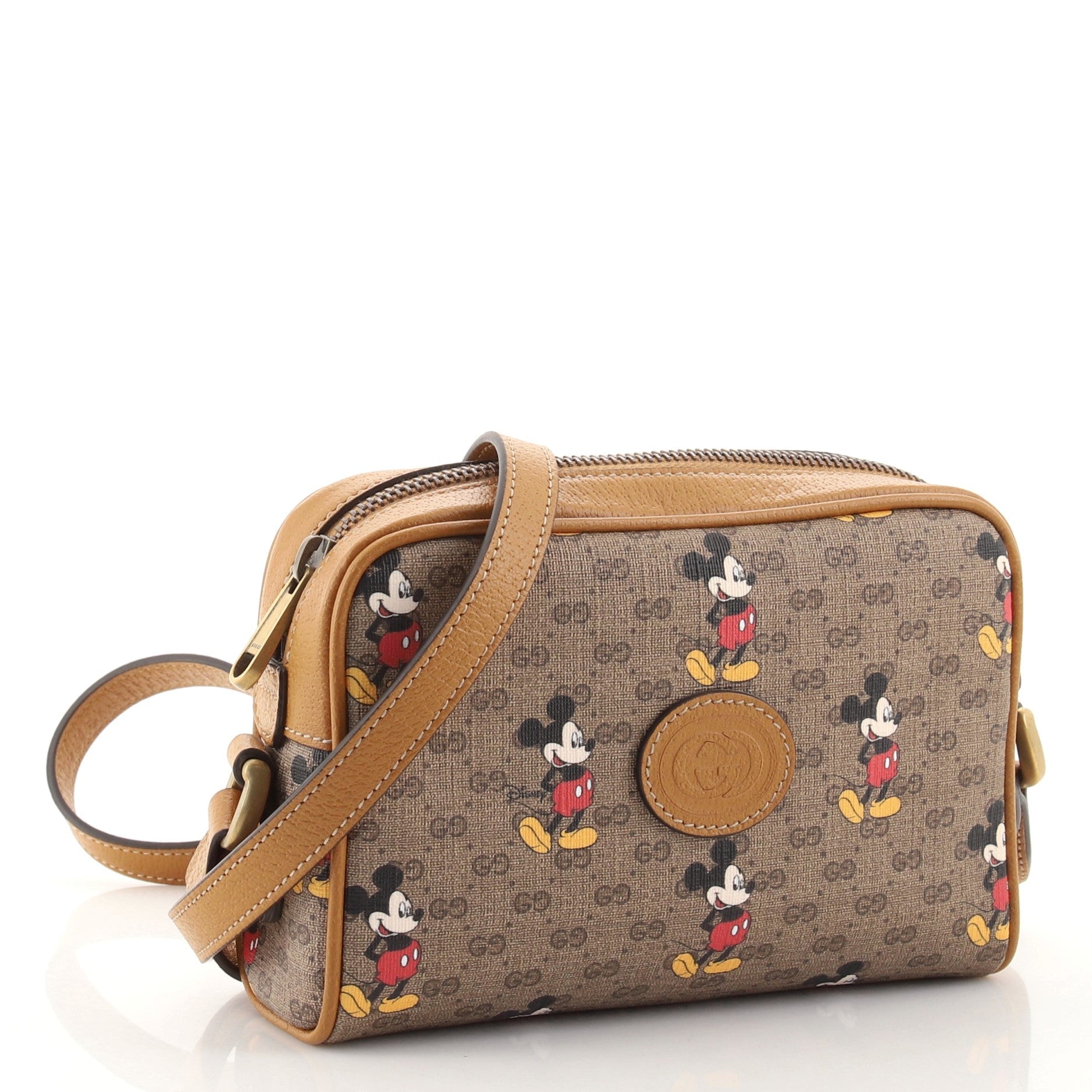 Disney Mickey Mouse Shoulder Bag Printed Mini GG Coated Canvas Mini