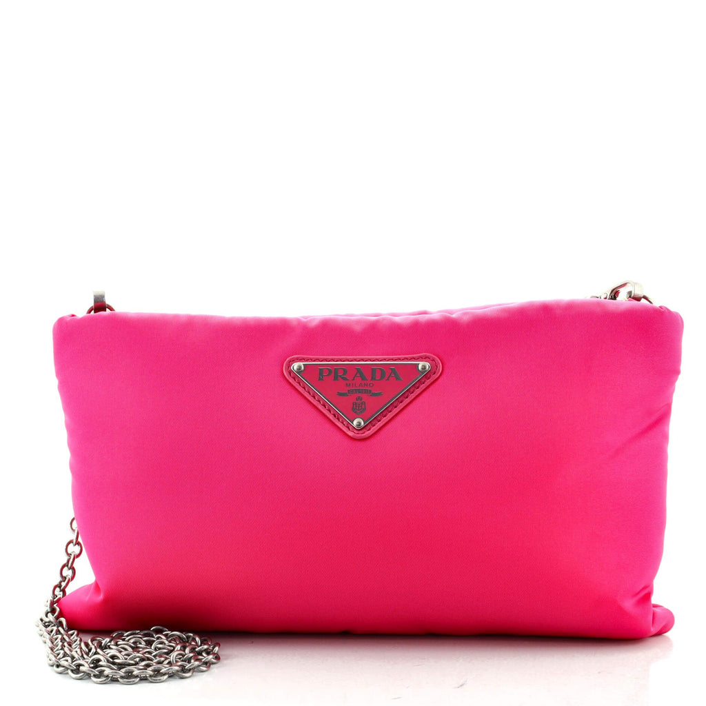 Fluo Chain Clutch Tessuto Small