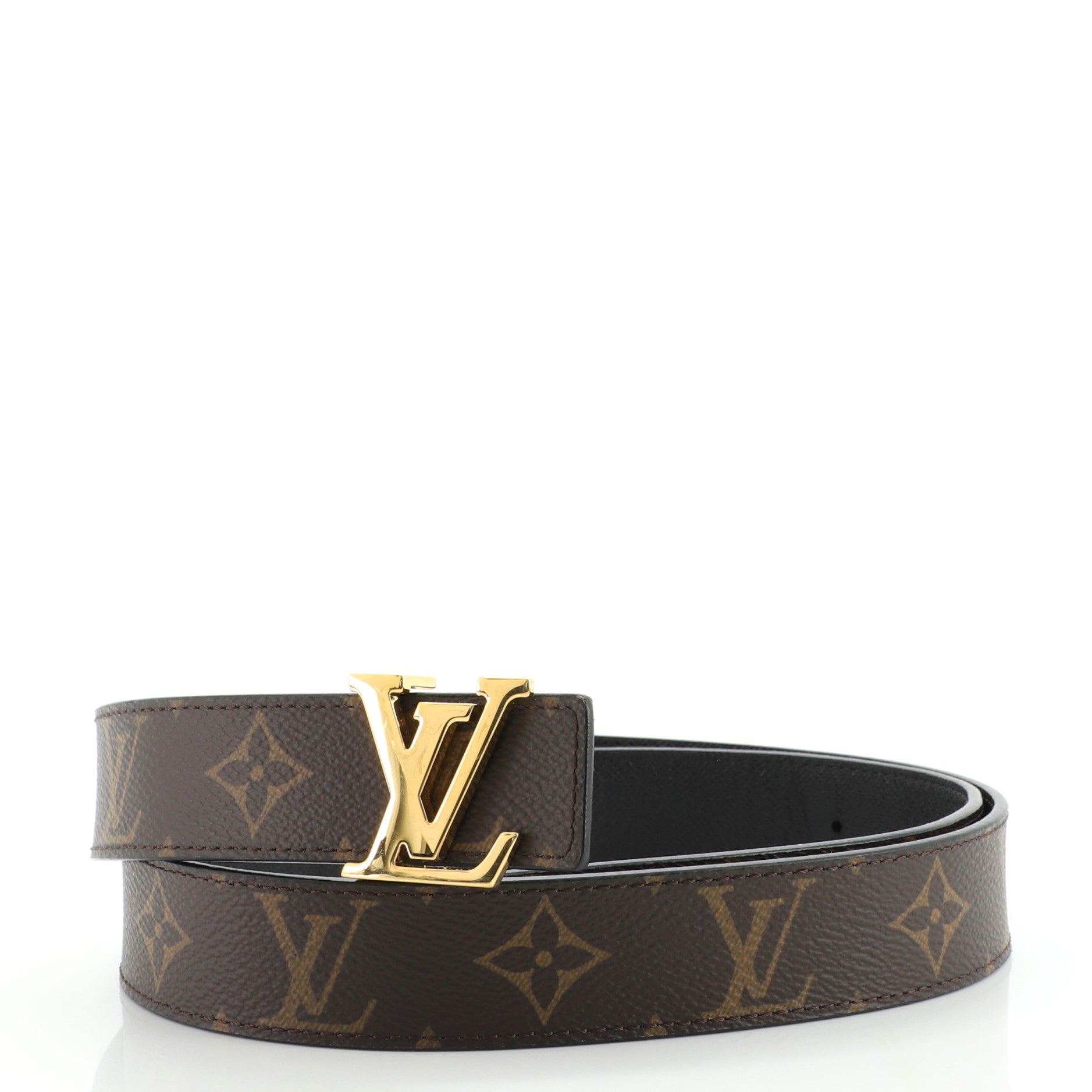 LV Initiales Reversible Belt Monogram Canvas and Leather Medium 90
