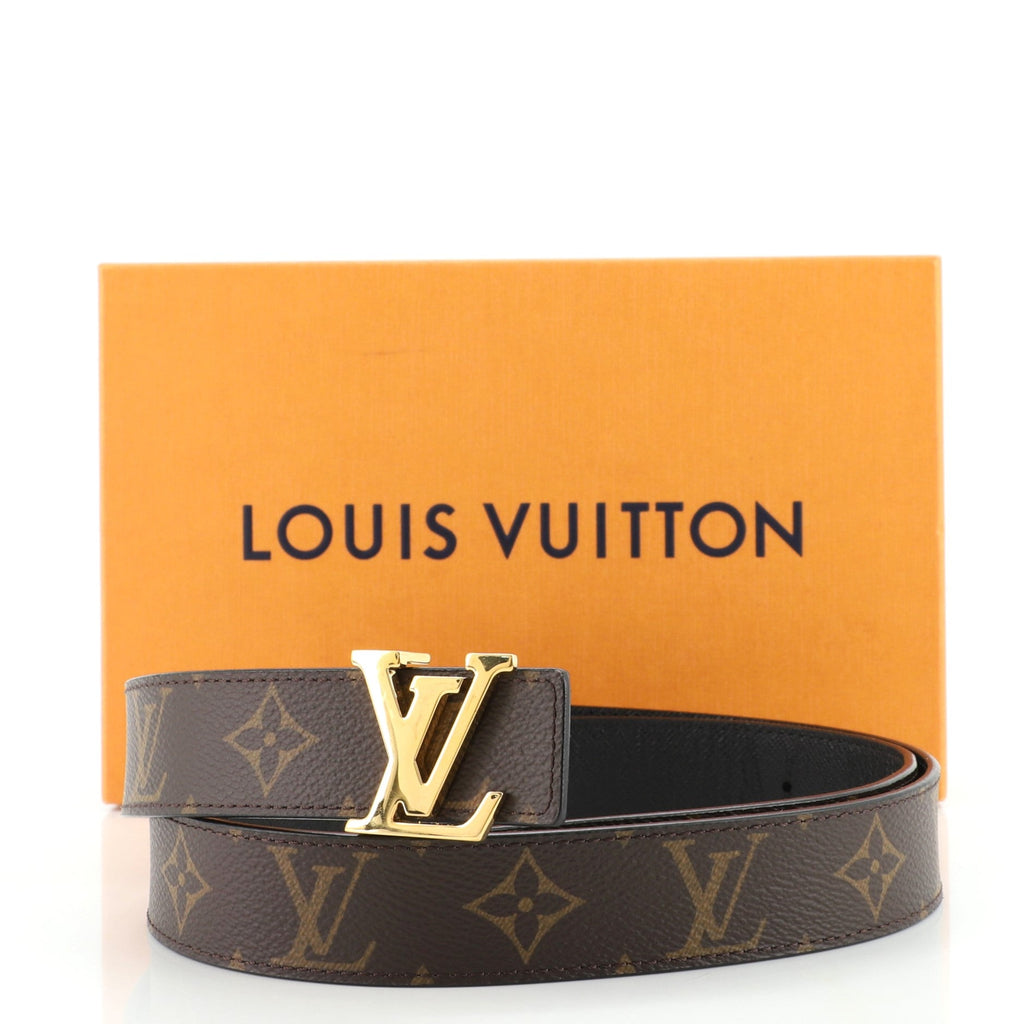 LV Initiales Reversible Belt Monogram Canvas and Leather Medium 90