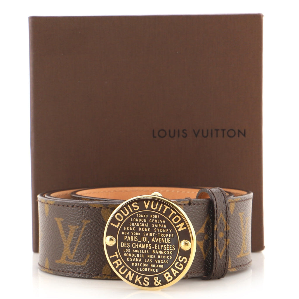 Trunks and Bags Belt Monogram Canvas Wide 80