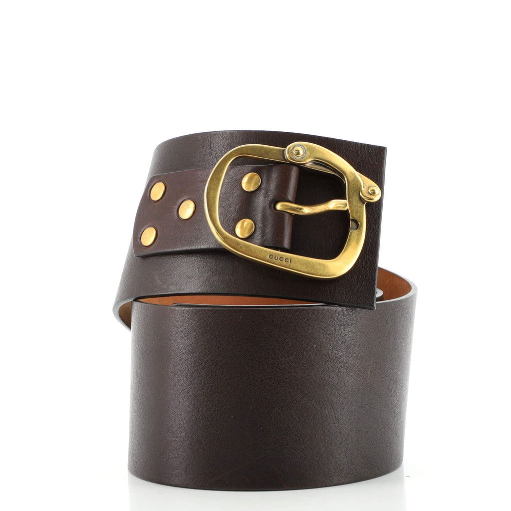 Buckle Belt Leather Wide 80