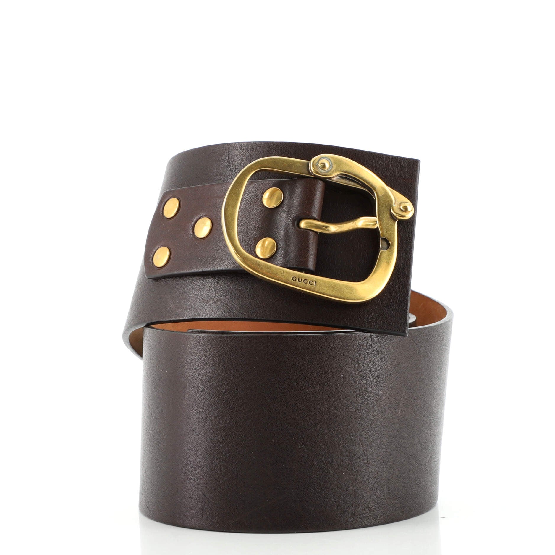 Buckle Belt Leather Wide 80