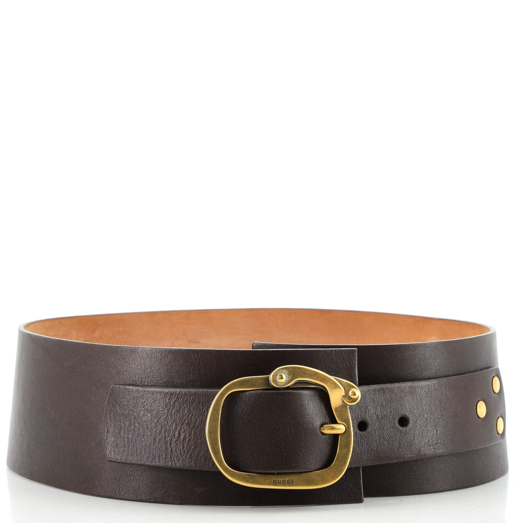 Buckle Belt Leather Wide 80