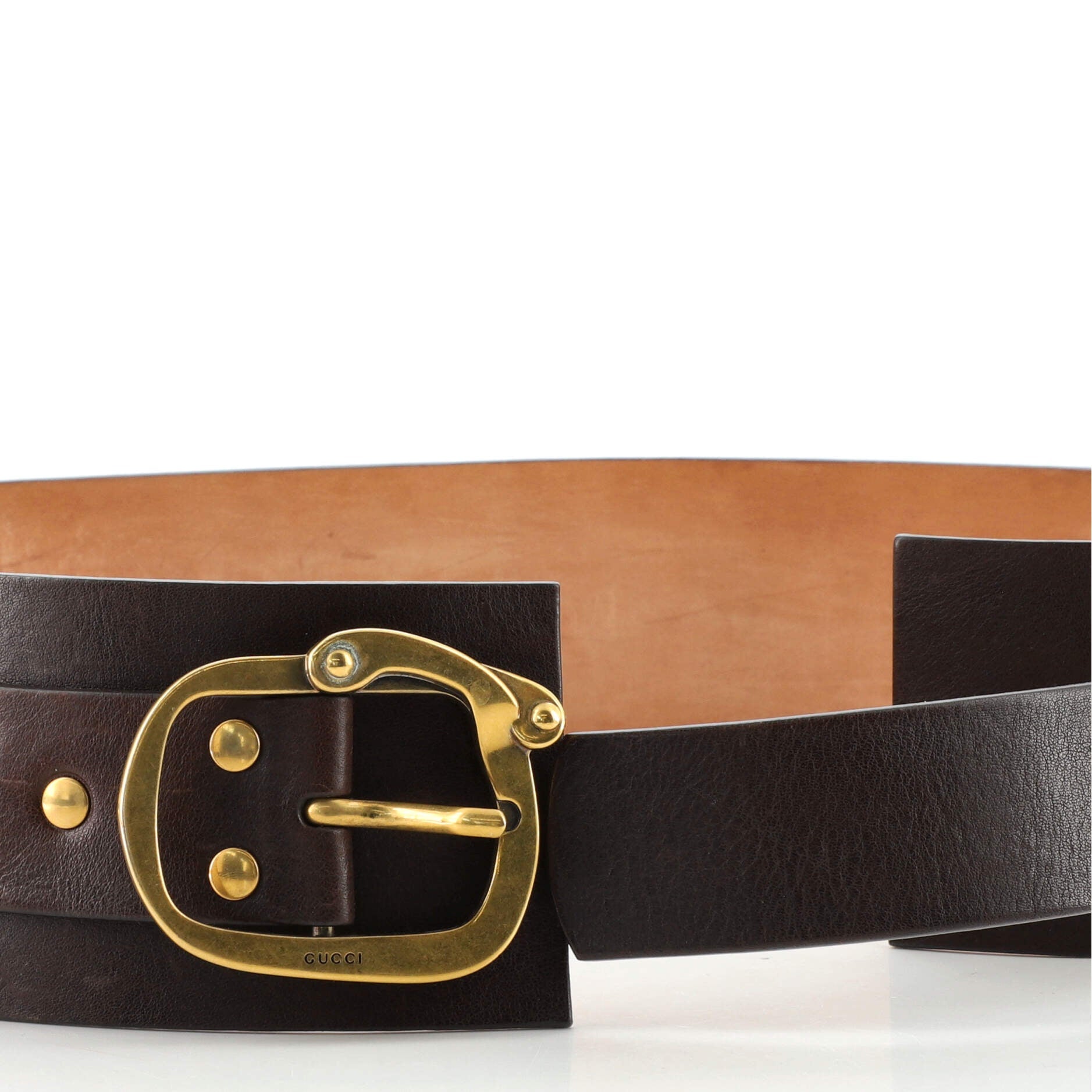 Buckle Belt Leather Wide 80