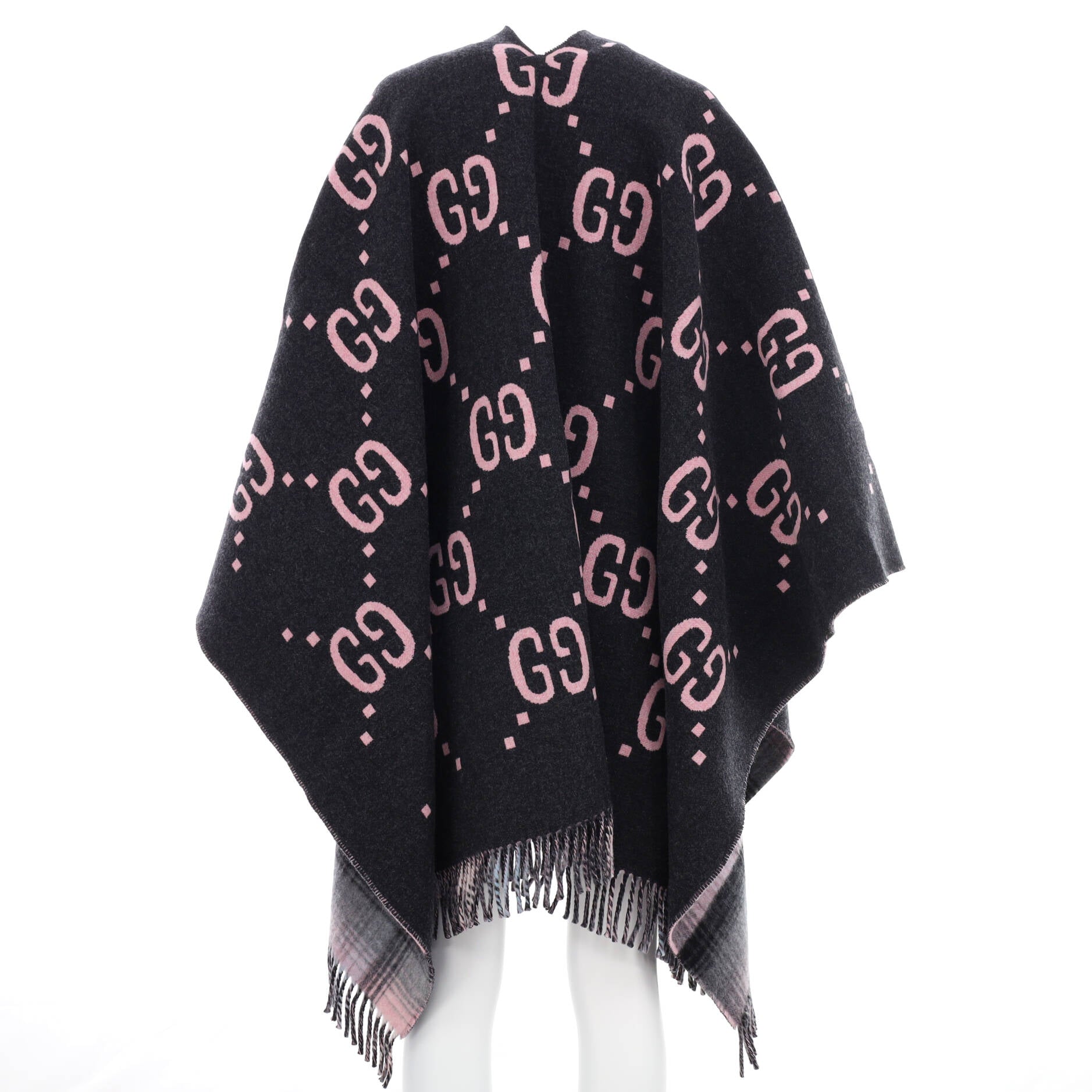 Women's Reversible Cape GG Wool and Tartan