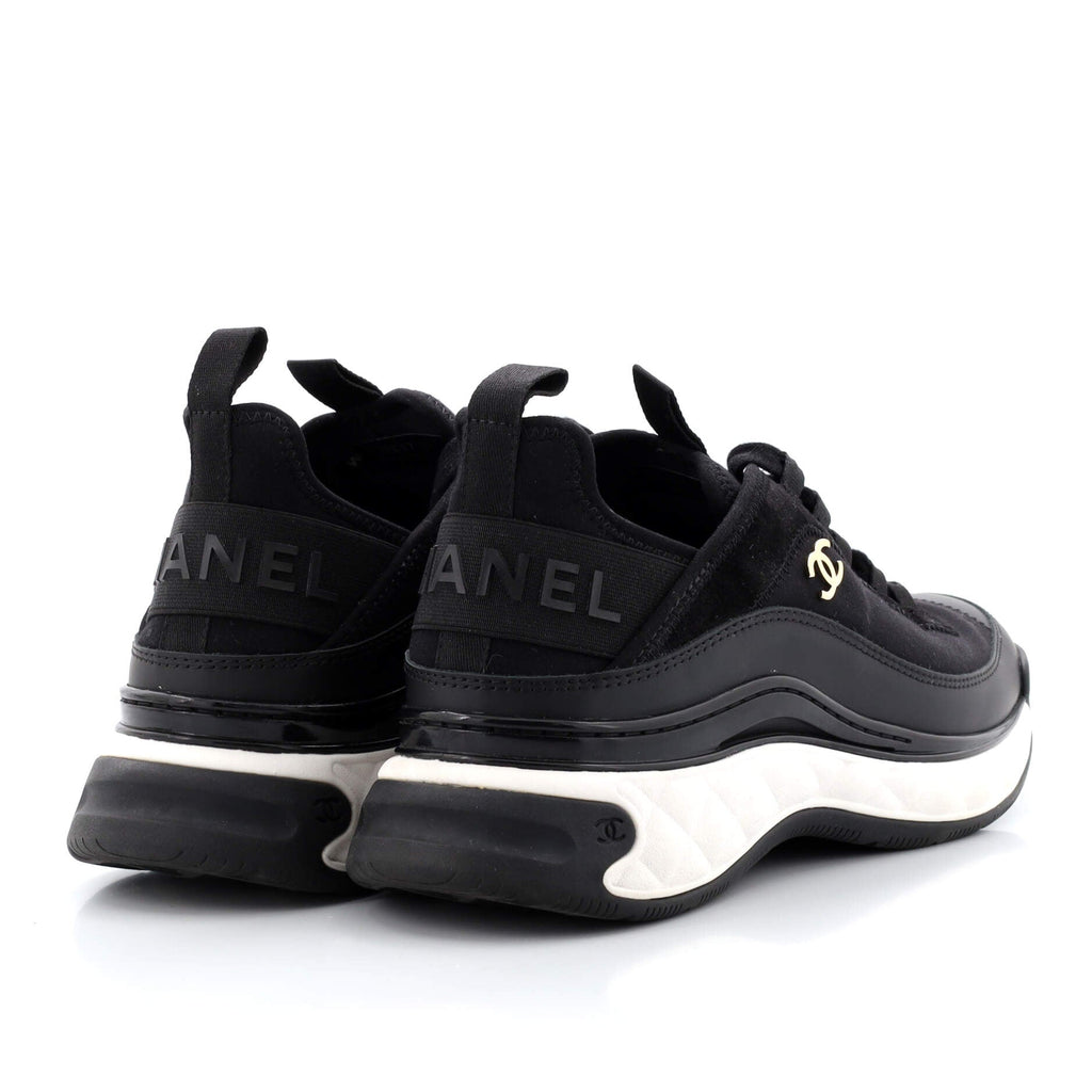 Women's CC Cap Toe Logo Sneakers Leather and Mixed Fibers with Velvet