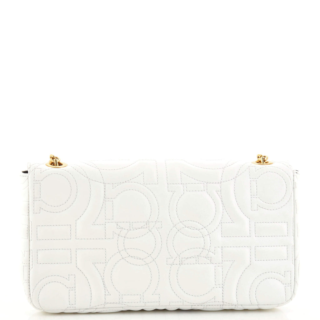 Gancini Chain Wallet Gancini Quilted Leather Mini