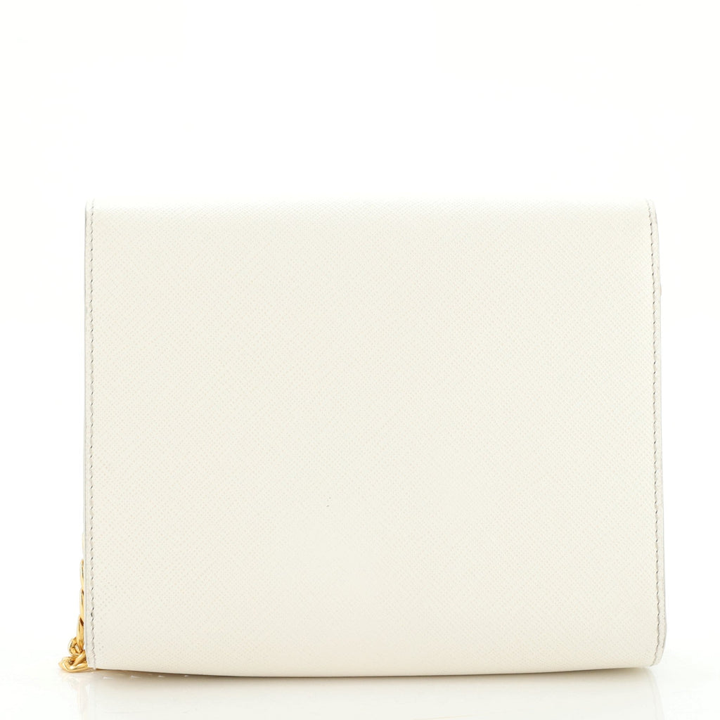 Chain Flap Crossbody Bag Saffiano Leather Mini