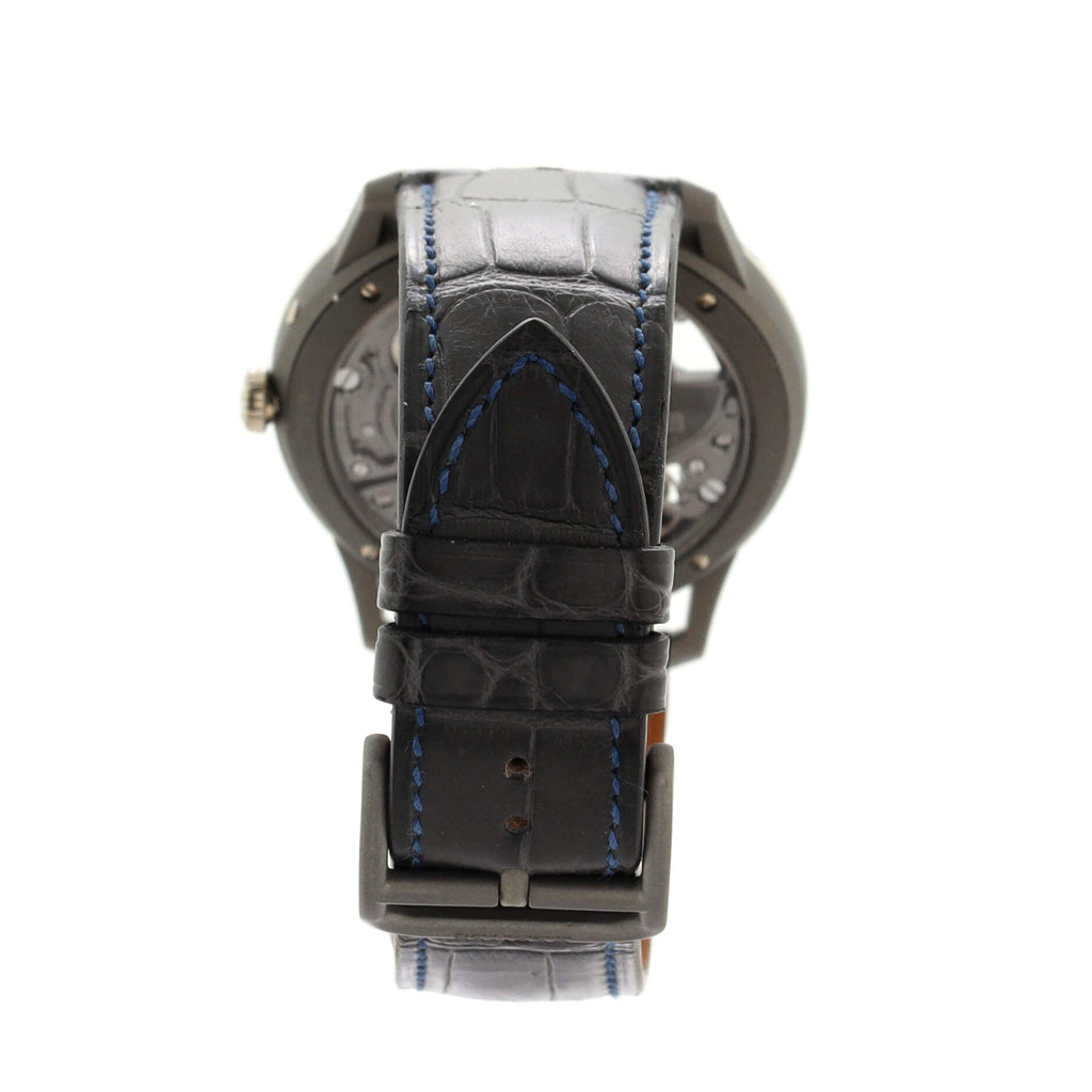 Slim d'Hermes Squelette Lune Automatic Watch Platinum with Titanium and Alligator 40
