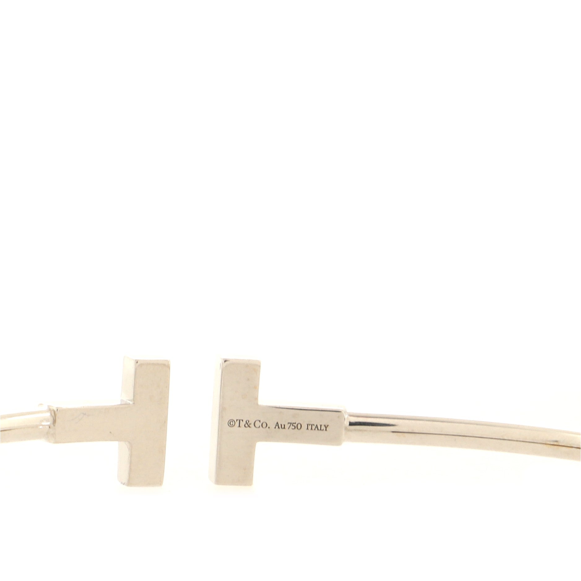T Wire Bracelet 18K White Gold with Diamonds