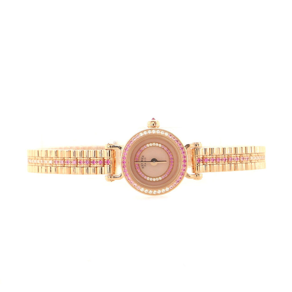 Faubourg Quartz Watch Rose Gold and Sapphires with Sapphire Bezel and Dial 16