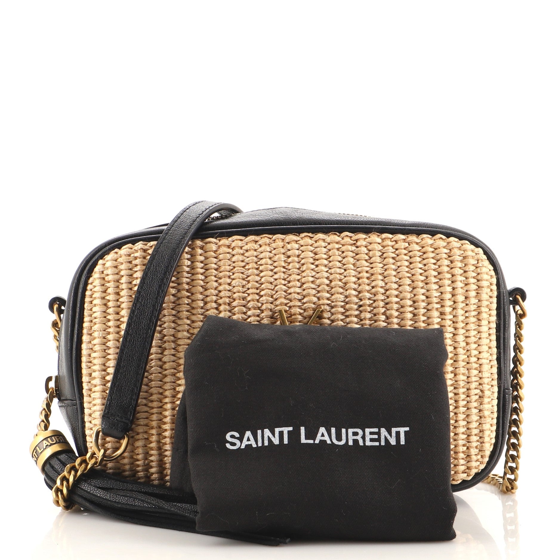 Lou Camera Bag Woven Raffia Mini