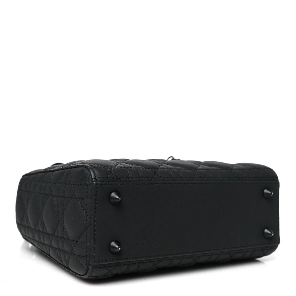 Ultra Matte Calfskin Cannage Small My ABCDior Lady Dior Black