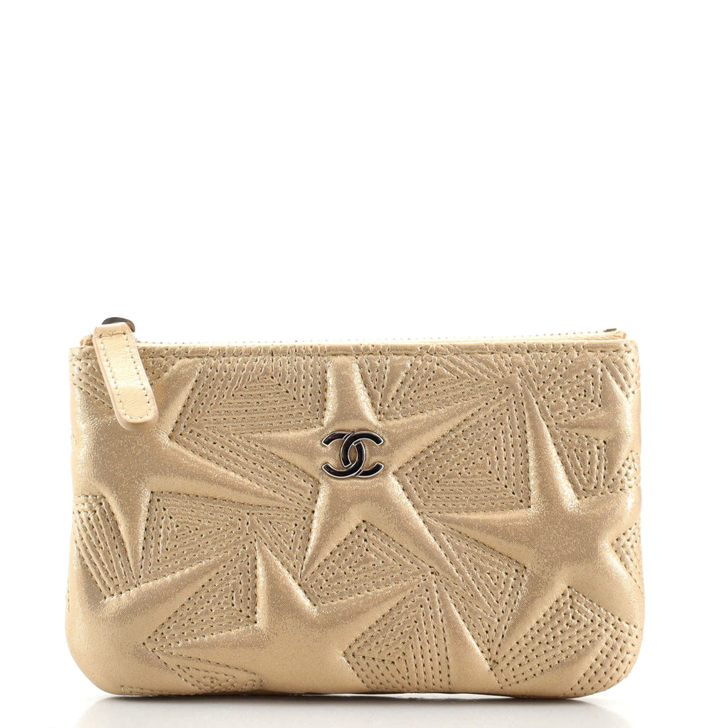 Classic O Case Pouch Star Embossed Lambskin Mini