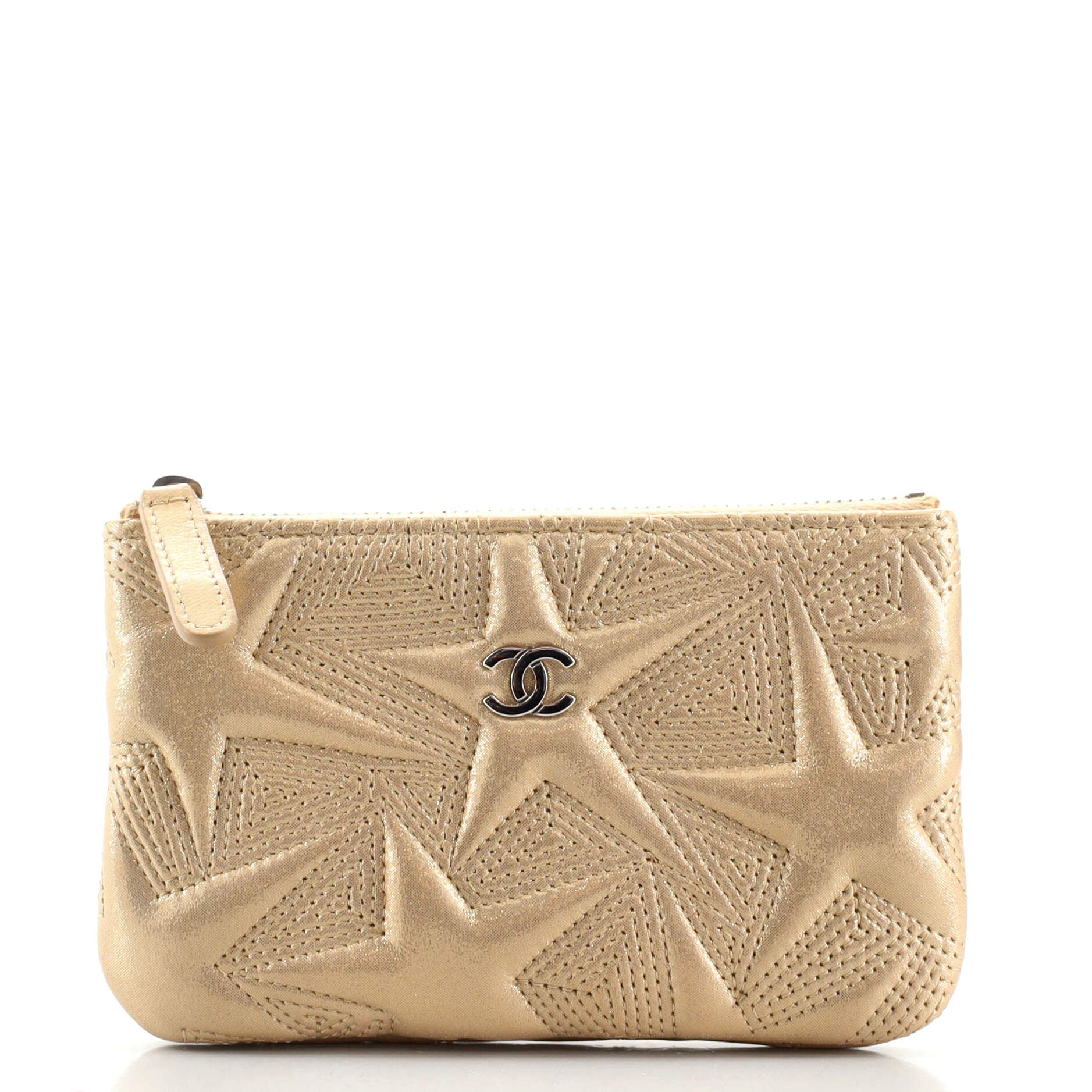 Classic O Case Pouch Star Embossed Lambskin Mini