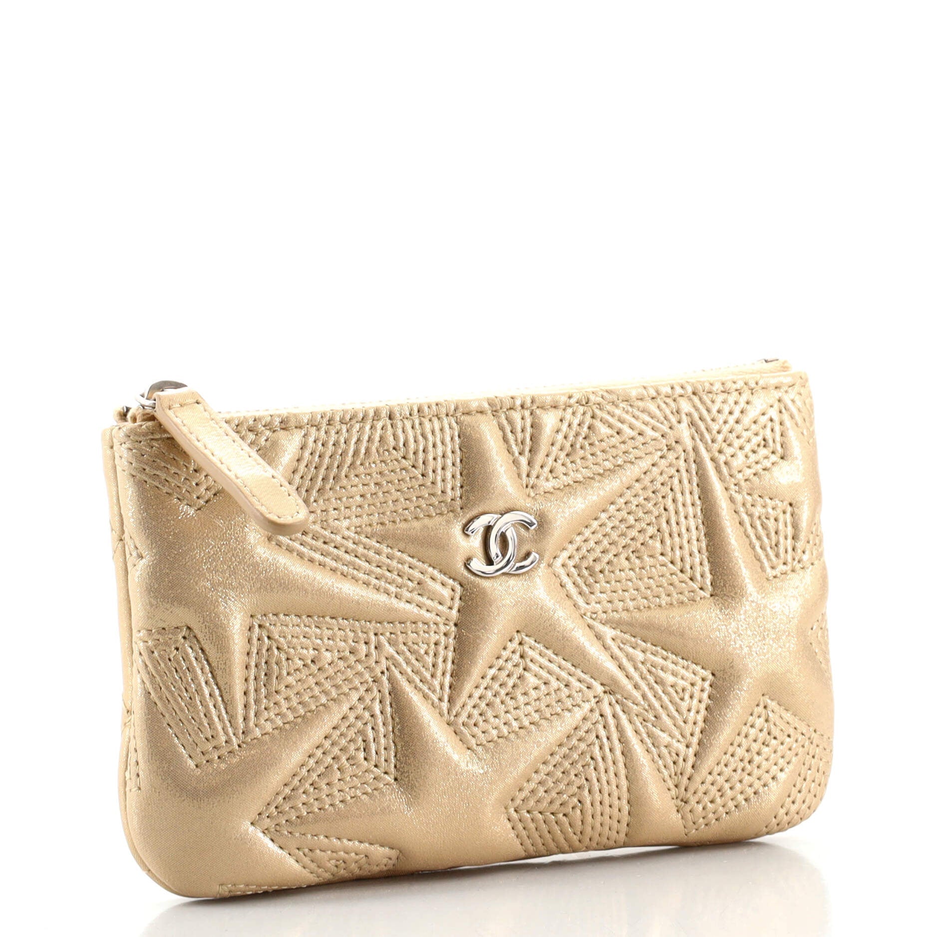 Classic O Case Pouch Star Embossed Lambskin Mini