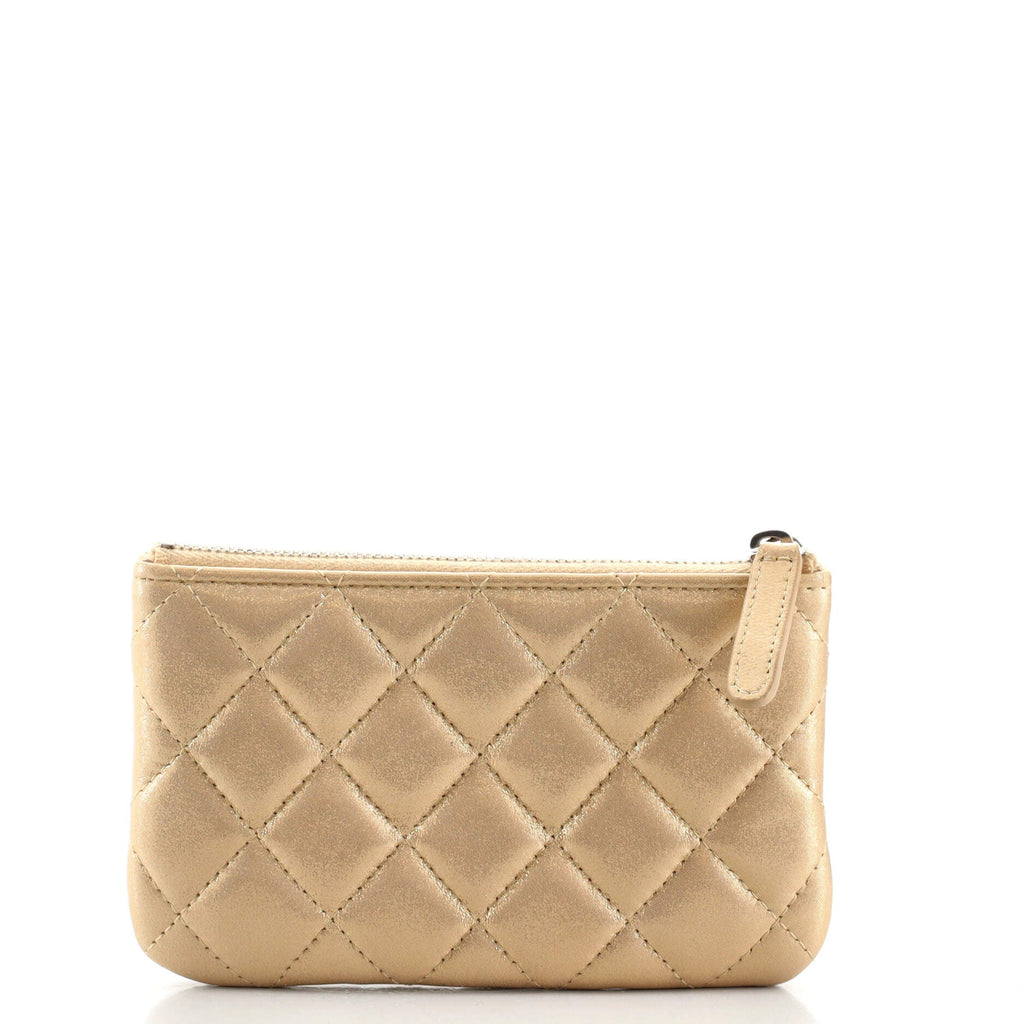 Classic O Case Pouch Star Embossed Lambskin Mini