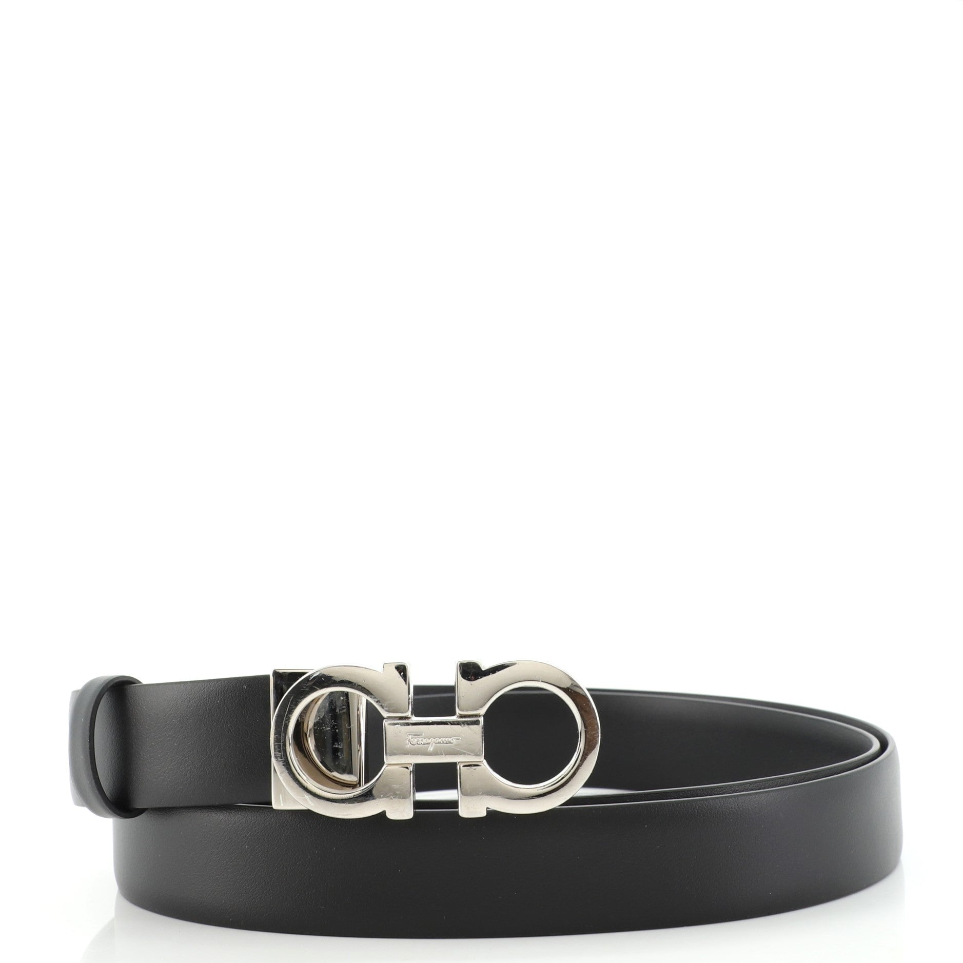 Gancini Belt Leather Thin 100