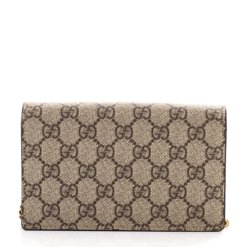 Cherries Wallet on Chain GG Coated Canvas Mini