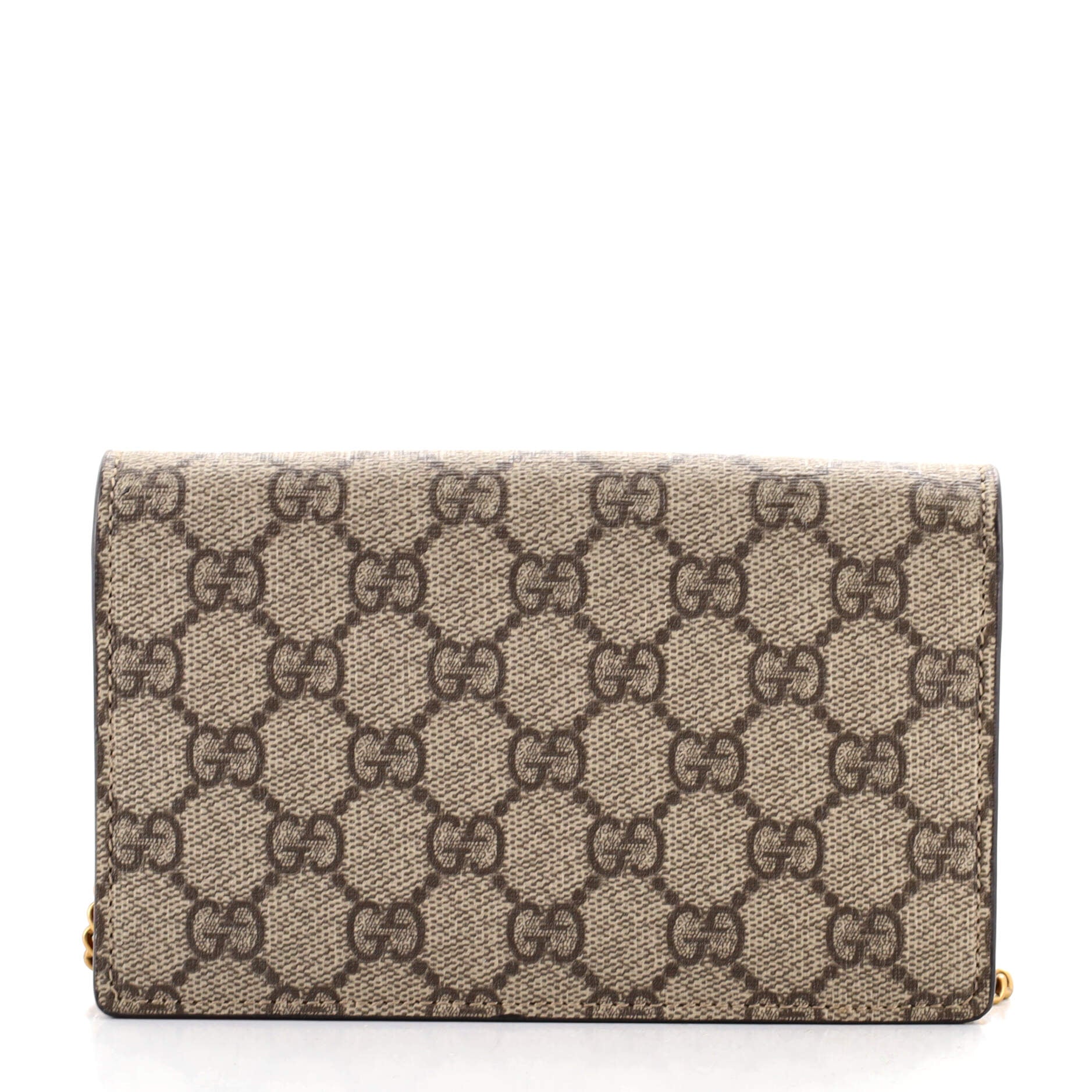 Cherries Wallet on Chain GG Coated Canvas Mini