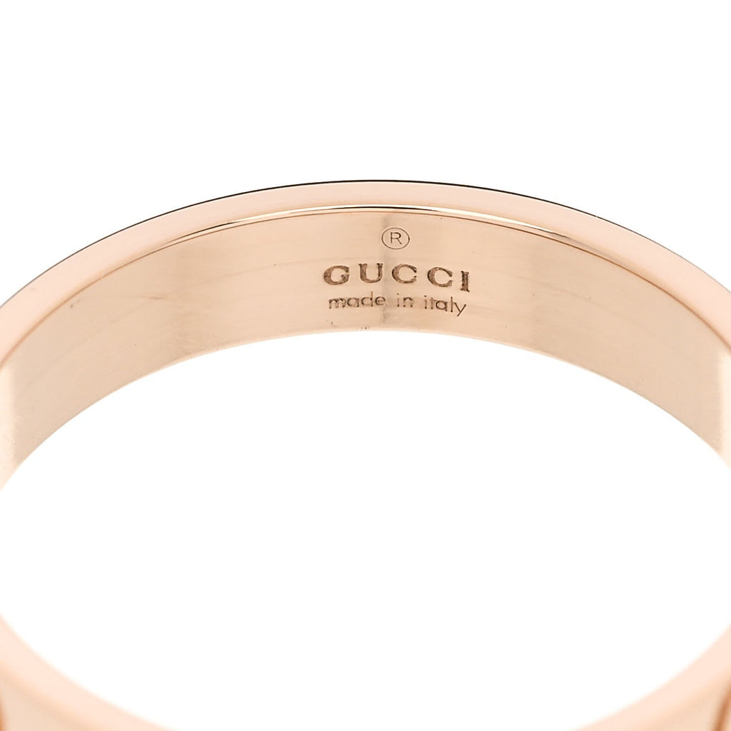 18K Rose Gold 4mm Icon Thin Band Ring  57 8