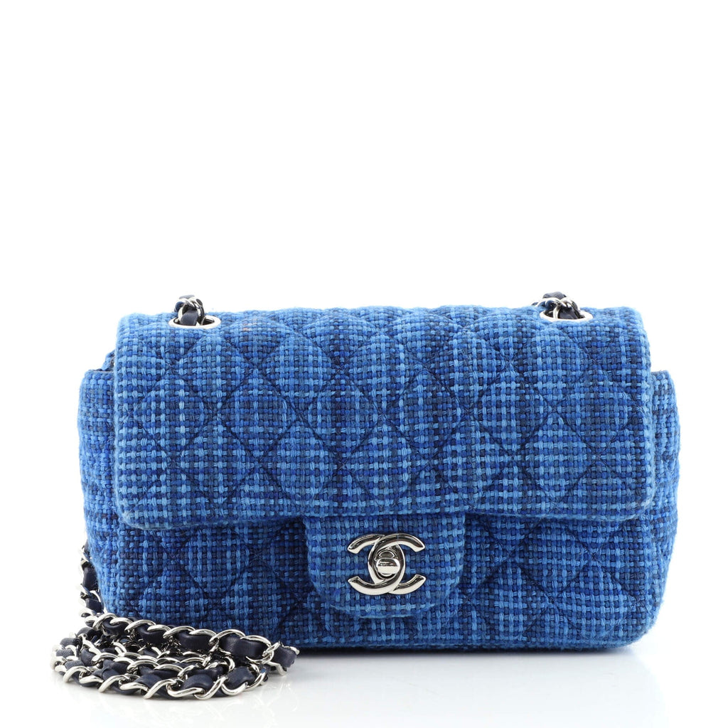 Classic Single Flap Bag Quilted Tweed Mini