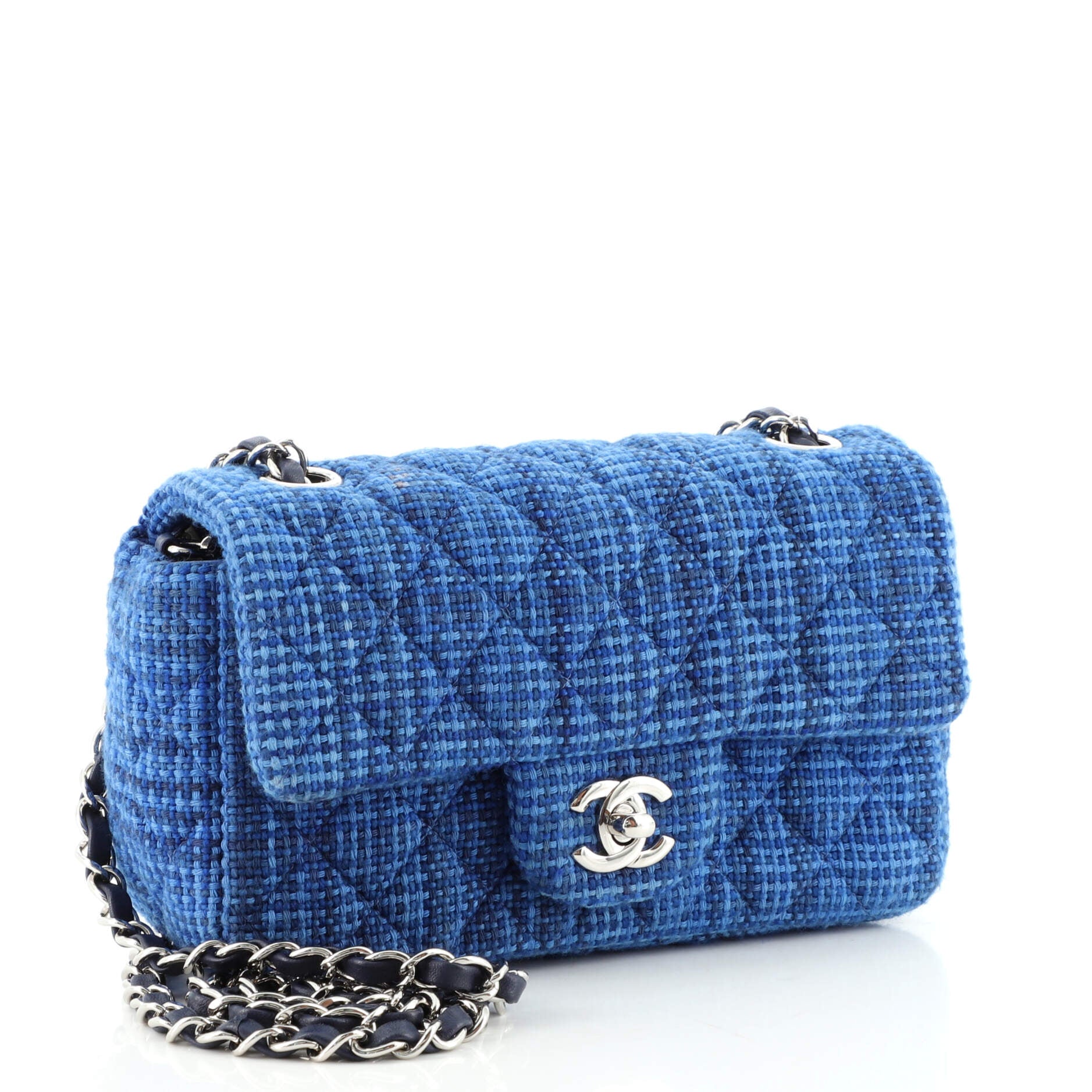 Classic Single Flap Bag Quilted Tweed Mini