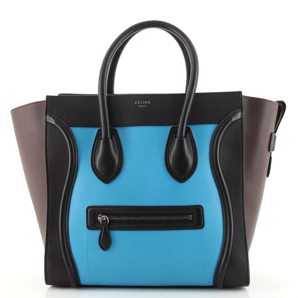 Tricolor Luggage Bag Leather Mini