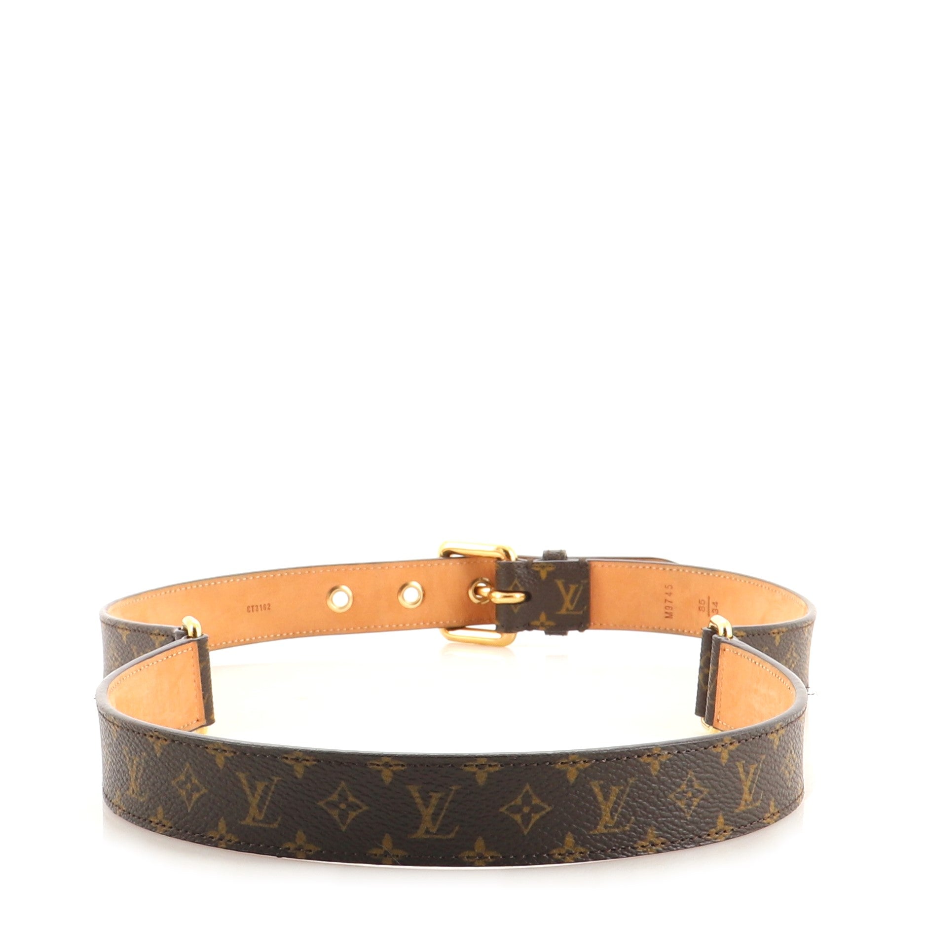 Ceinture Trio Belt Monogram Canvas Thin 85